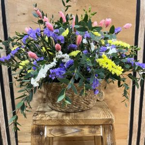 cesto de flores de colores regalo1